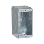 Caja de mampostería de una unidad, 2-1/2" de profundidad, gris. 690 Hubbell