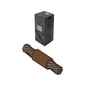 Molde para conexiones de cables horizontales de extremo a extremo, calibre 4/0. B208 Hubbell