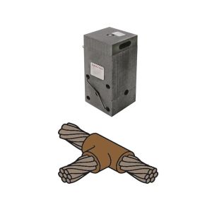 Molde conector de unión para cable horizontal, calibre 2/0. B232 Hubbell