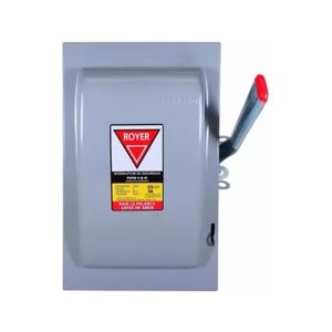 Interruptor de seguridad 3 x 60 A, gris. 2432 Royer