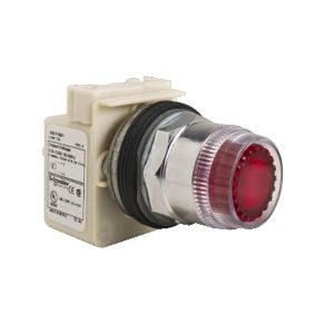 Botón pulsador rojo iluminado, tipo K, Ø 30. 9001K1L1R Schneider Electric