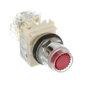 Botón pulsador rojo iluminado, 1 NA,1 NC, 120 V. 9001K1L1RH13 Schneider Electric