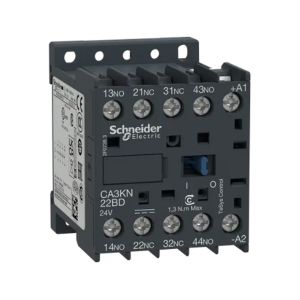 Contactor auxiliar 2 NA + 2 NF, 10 A, 24 V CC. CA3KN22BD Schneider Electric