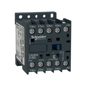 Relevador de control instantáneo, 10 A, 24 V DC. CA3KN31BD Schenider Electric
