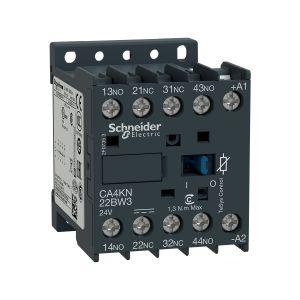 Relevador de control instantáneo, 2 NA + 2 NC. CA4KN22BW3 Schenider Electric