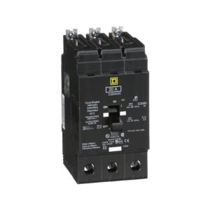 Minidisyuntor automático, 3 polos, 20 A. EJB34020 Schneider Electric