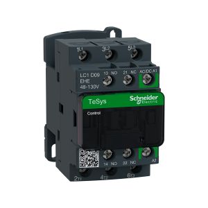 Contactor 3 polos, 9 A, bobina 48-130V AC-VDC. LC1D09EHE Schneider Electric