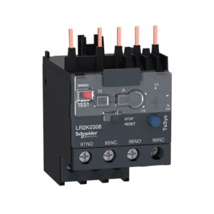 Relevador de sobrecarga térmica, rango de ajuste 1.8-2.6 A, clase 10 A. LR2K0308 Schneider Electric