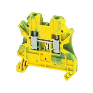 Bloque de terminales de tierra, 4 mm², amarillo verdoso. NSYTRV42PE Schneider Electric