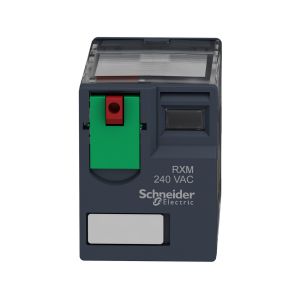Relevador miniatura enchufable, 12A, 120V CA. RXM2AB1F7 Schneider Electric