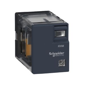 Relevador de enchufe en miniatura, 5 A, 24 V CA. RXM2LB1B7 Schneider Electric