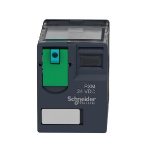 Relevador miniatura enchufable, 6A, 24V CC. RXM4AB1BD Schneider Electric