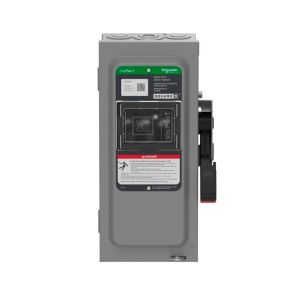 Interruptor de seguridad con fusible, ventana de visualización, 3 polos, 30 A, 600 V. VH361 Schneider Electric