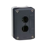Caja vacía para pulsador ø 22, 2 orificios, gris oscura. XALD02H7 Schneider Electric