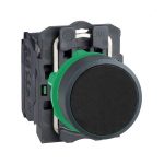 Pulsador negro Ø 22, retorno resorte nivelado, 1 NA. XB5AA21 Schneider Electric
