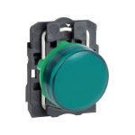 Piloto luminoso redondo Ø 22, verde, LED integral, 24 V. XB5AVB3 Schneider Electric