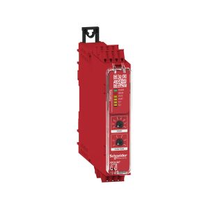 Relé de seguridad equipado 24 V, rojo. XPSUAF13AC Schneider Electric