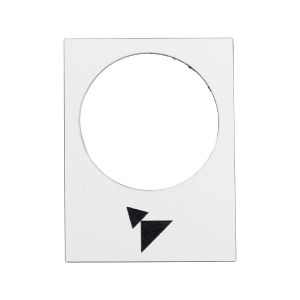 Etiqueta 30 x 40 mm, blanco, adelante, lento-rápido. ZB2BY4915 Schneider Electric