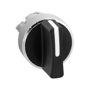 Cabeza conmutador selector negro con mango estándar, 22 mm. ZB4BD8 Schneider Electric