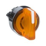 Cabeza selector selector iluminado, 2 posiciones, Ø 22 , amarillo. ZB4BK1253 Schneider Electric