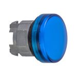 Cabeza piloto luminoso, Ø 22, redonda, lentes lisas azules. ZB4BV06 Schneider Electric