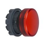 Cabeza piloto luminoso, Ø 22, redonda, lentes lisas rojas. ZB5AV04 Schneider Electric