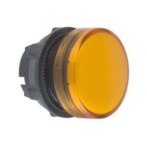Cabeza piloto luminoso, Ø 22, redonda, lentes lisas amarillas. ZB5AV05 Schneider Electric