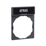 Portaetiqueta 30 x 40 mm estándar, Ø 22, con leyenda atrás. ZBY2406 Schneider Electric