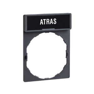 Portaetiqueta 30 x 40 mm estándar, Ø 22, con leyenda atrás. ZBY2406 Schneider Electric