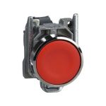 Botón Pulsador con Retorno de Resorte, 22 mm, Rojo, XB4BA42 Schneider Electric