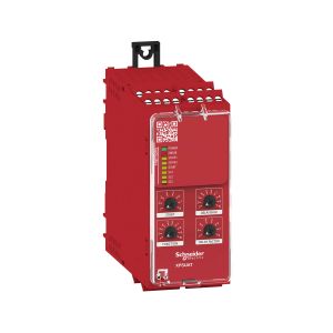 Relé de seguridad equipado, 48-240 V, rojo. XPSUAT33A3AP Schneider Electric